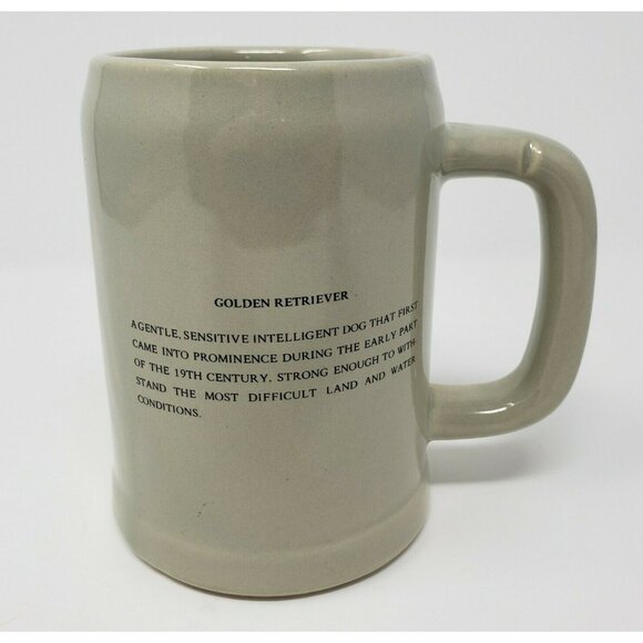 McCoy Coffee Mug Golden Retriever Dog Fetching Duck Stoneware Pottery 5 inch - Picture 2 of 6